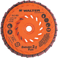 Enduro-Flex 2-in-1 Flap Disc, 4-1/2" x 5/8"-11, 80 Grit, Ceramic Maritime Industrial Rubber