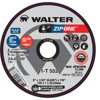 Meule &agrave; tronçonner Zip One, 4-1/2" x 1/32", Arbre de 7/8", Type 1 Maritime Industrial Rubber