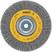 Brosse &agrave; fils torsad&eacute;s d&eacute;tabli, 6" dia., Fils 0,014", Arbre 5/8" - 1/2" Maritime Industrial Rubber