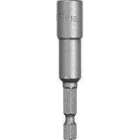 Nut Driver, 5/16" Tip, 1/4" Drive, 2-9/16" L, Magnetic Maritime Industrial Rubber