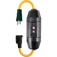 In-Line GFCI Cord Sets, 120 V, 20 A, 1-1/5' Cord Maritime Industrial Rubber