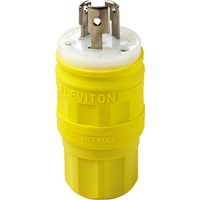 Industrial Grade Locking Device, Plastic, 15 Amps, 125 V, L5-15P Maritime Industrial Rubber