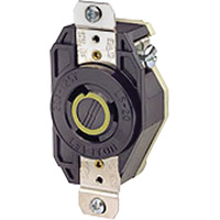 Single Flush 2-Pole 3-Wire Grounding  Receptacle Maritime Industrial Rubber