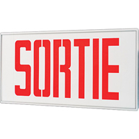 Stella Exit Signs - Sortie, LED, Hardwired, 17-1/2" L x 18-1/2" W, French Maritime Industrial Rubber