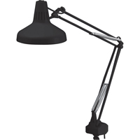 Heavy-duty Combination Task Light, 22/60 W, Fluorescent/Incandescent, 45" Neck, Black Maritime Industrial Rubber