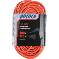 Vinyl Extension Cord, Outdoor, SJTW, 14/3 AWG, 13 A, 100' Maritime Industrial Rubber