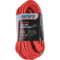 Vinyl Extension Cord, Outdoor, SJTW, 14/3 AWG, 15 A, 3 Outlet(s), 50' Maritime Industrial Rubber