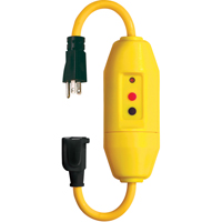 In-Line GFCI Cord Set, 120 V, 15 A, 1-1/5' Cord Maritime Industrial Rubber