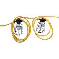 LED Stringlights, 5 Lights, 600" L, Metal Housing Maritime Industrial Rubber