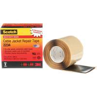 Scotch&reg; Cable Jacket Repair Tape, 51 mm (2") x 1.8 m (6'), Black, 60 mils Maritime Industrial Rubber