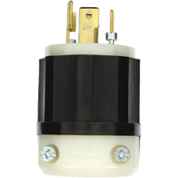 Industrial Grade Locking Plug, Nylon, 30 Amps, 347 V/600 V, L20-30P Maritime Industrial Rubber