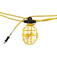 Heavy-Duty Moulded Stringlights, 5 Lights, 600" L, Plastic Housing Maritime Industrial Rubber