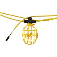 Heavy-Duty Moulded Stringlights, 10 Lights, 1200" L, Plastic Housing Maritime Industrial Rubber
