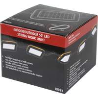 LED String Work Lights, 5 Lights, 50' L, Plastic Housing Maritime Industrial Rubber