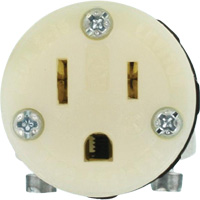 Hospital Grade Extension Plug Connector, 5-15R, Nylon Maritime Industrial Rubber