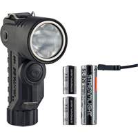 Vantage&reg; 180 X Multi-Fuel Helmet/Right Angle Flashlight, LED, Rechargeable/CR123A Batteries, Nylon Polymer Maritime Industrial Rubber