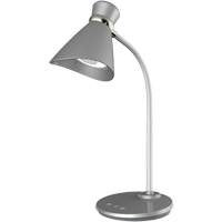 Desk Lamp, 6 W, LED, 16" Neck, Silver Maritime Industrial Rubber