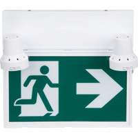 Running Man Sign with Security Lights, LED, Battery Operated/Hardwired, 12-1/10" L x 11" W, Pictogram Maritime Industrial Rubber