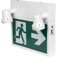 Running Man Sign with Security Lights, LED, Battery Operated/Hardwired, 12-1/10" L x 11" W, Pictogram Maritime Industrial Rubber
