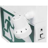 Running Man Sign with Security Lights, LED, Battery Operated/Hardwired, 12-1/10" L x 11" W, Pictogram Maritime Industrial Rubber