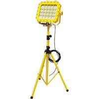 Explosion Proof Floodlight with Tripod, LED, 40 W, 5600 Lumens, Aluminum Housing Maritime Industrial Rubber