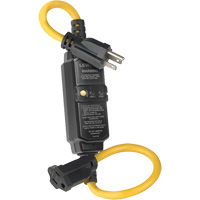 Self-Test Automatic Reset GFCI Cord Set, 120 V, 15 A, 2' Cord Maritime Industrial Rubber