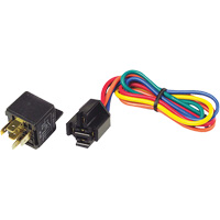 12V 5-Pin Relay & Pigtail Assembly with Mounting Bracket Maritime Industrial Rubber