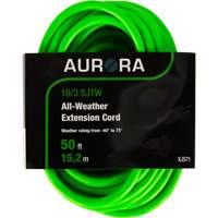 Cordon rallonge de calibre industriel, Toutes saisons, SJTW, AWG 10/3, 15 A, 50' Maritime Industrial Rubber