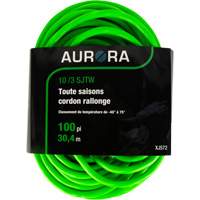 Cordon rallonge de calibre industriel, Toutes saisons, SJTW, AWG 10/3, 15 A, 100' Maritime Industrial Rubber