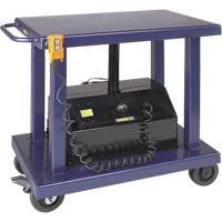 Hydraulic Lift Table, Steel, 24" W x 36" L, 2000 lbs. Capacity Maritime Industrial Rubber